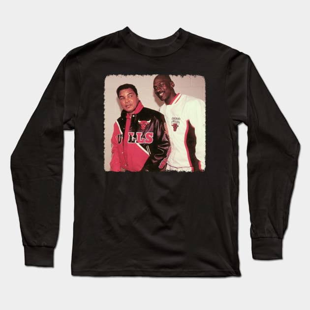 Muhammad Ali & Michael Jordan - Vintage Long Sleeve T-Shirt by GoodMan999